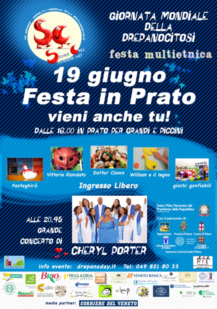 locandina giornata Mondiale della Drepanocitosi a Padova 19 giugno 2011